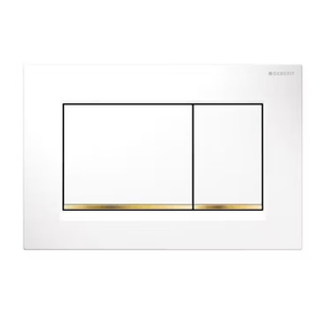 Noveen Toilets Sigma 30 — Square Dual Flush Button in White Gold