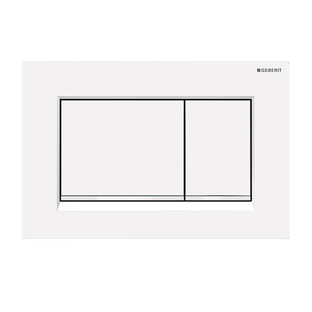 Sigma 30 — Square Dual Flush Button - White