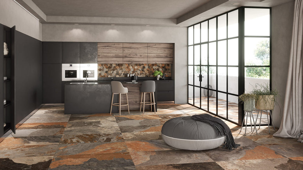 SLA OCH36 SLATY OCHRE 300X605MM R10 STRUCTURED Made in Italy