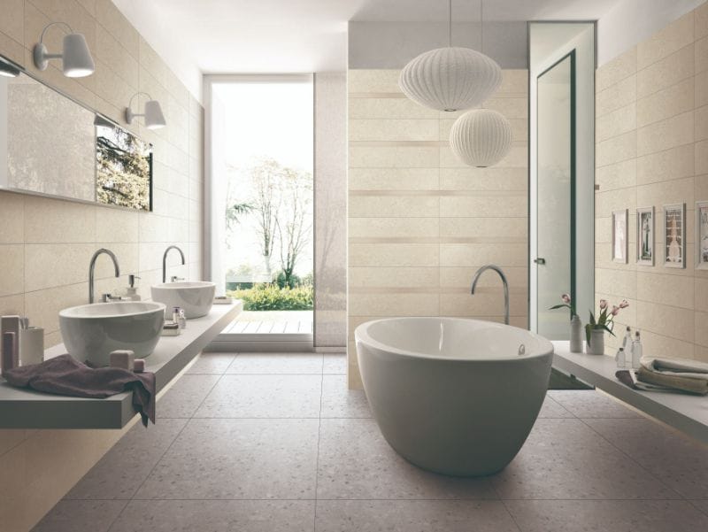 Sparkle Silver Terrazzo Tile 298x600mm