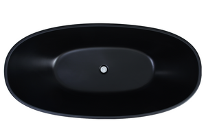 Stella STBT1700MB Free Standing Bathtub Matte Black Inside and Outside 1700*810*590mm