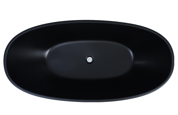 Stella STBT1700MB Free Standing Bathtub Matte Black Inside and Outside 1700*810*590mm