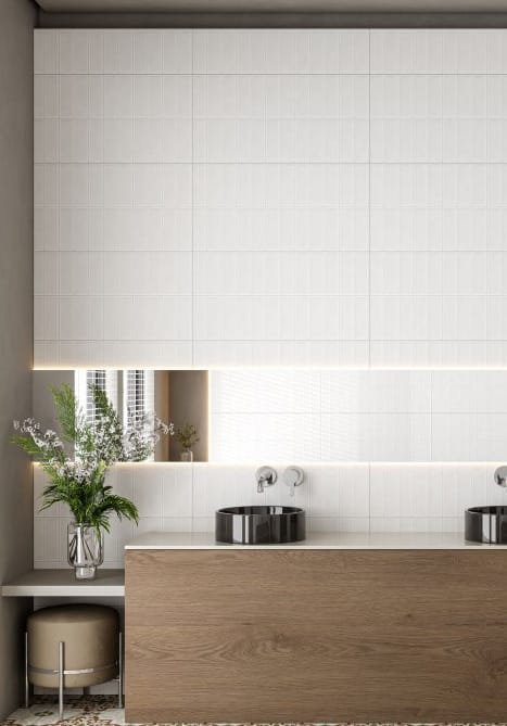 Stellar White Subway 50X150mm Matt Decor Tile 300X600mm