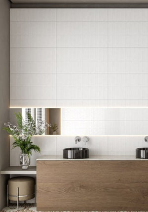 DSS Tile Stellar White Subway 50X150mm Matt Decor Tile 300X600mm