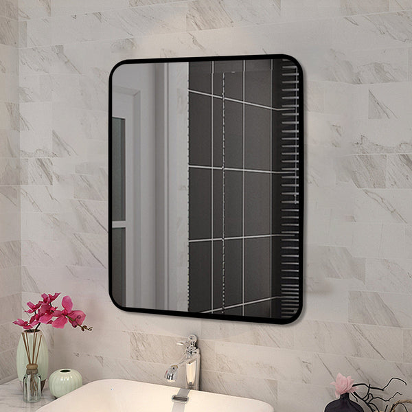 TSI Vanities T-500MSB 500*650*40MM SQUARE BLACK ALUMINIUM WALL MIRROR
