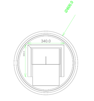 TSI Vanities T-600LRM 600MM ROUND 3 COLOR LIGHTING LED MIRROR TOUCH SENSOR SWITCH DEFOGGER PAD WALL MOUNTED - LIGHTING ON THE RIM