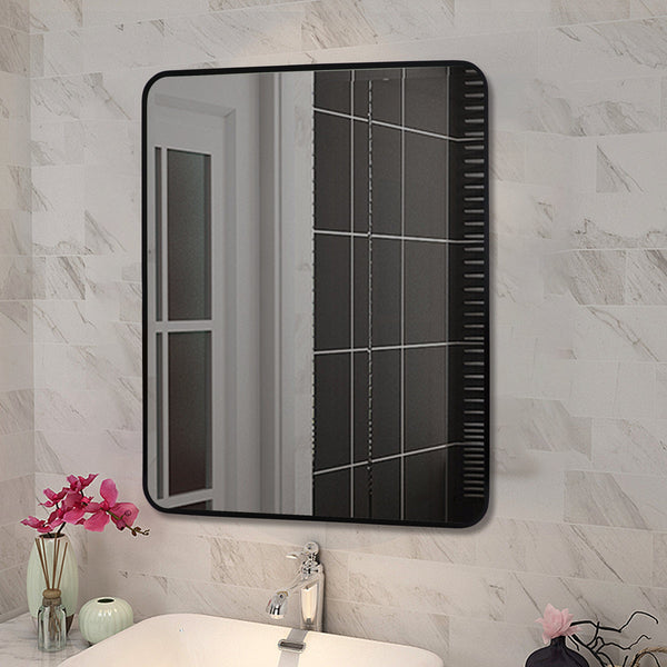 TSI Vanities T-650MSB 650*800*40MM SQUARE BLACK ALUMINIUM WALL MIRROR
