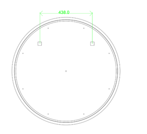 TSI Vanities T-900LRM 900MM ROUND 3 COLOR LIGHTING ACRYLIC LED MIRROR TOUCH SENSOR SWITCH DEFOGGER PAD WALL MOUNTED(COME WITH MAGNIFIER) - LIGHTING ON THE RIM