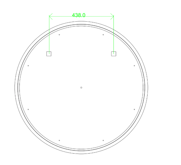 TSI Vanities T-900LRM 900MM ROUND 3 COLOR LIGHTING ACRYLIC LED MIRROR TOUCH SENSOR SWITCH DEFOGGER PAD WALL MOUNTED(COME WITH MAGNIFIER) - LIGHTING ON THE RIM