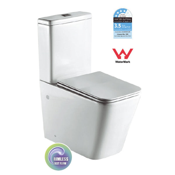 NT-1039GB — FLORENCE Rimless Toilet Suite with GEBERIT fittings