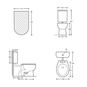 Noveen Toilets T6011 — Vienna Disabled Toilet Suite