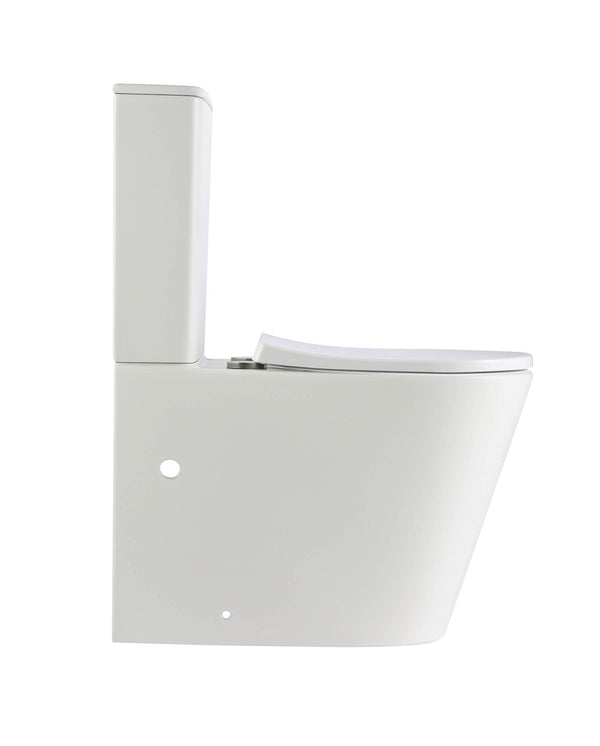 T6088RT-MW – VERA Tornado-Rimless Toilet Suite in Matt White