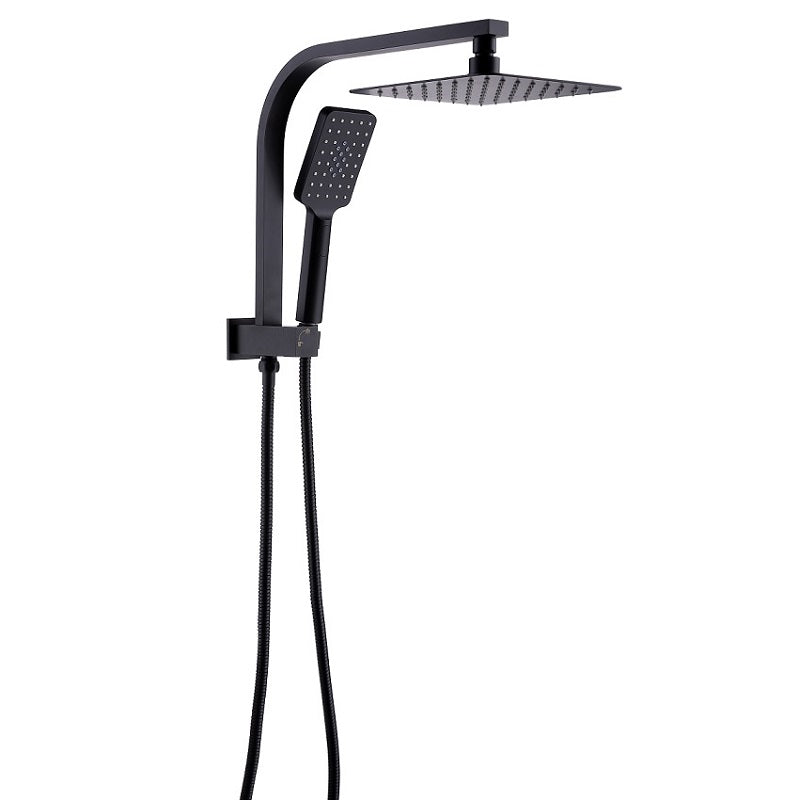 TP 1019BK QUBI BLACK Compact Twin Shower Set Matte Black Finish