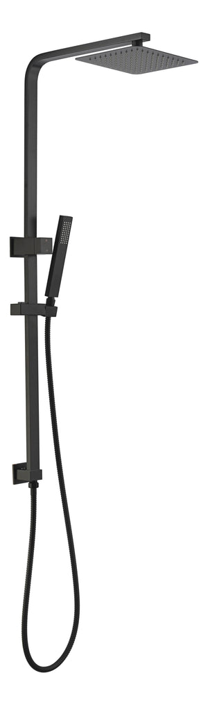 ZENMO Showers TP1800K QUBI BLACK Square Multi function shower Rail Matt Black