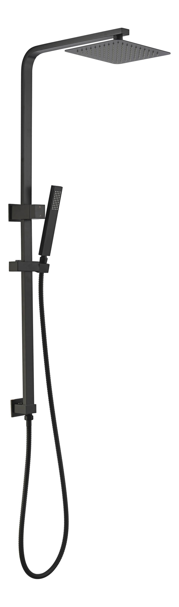 ZENMO Showers TP1800K QUBI BLACK Square Multi function shower Rail Matt Black