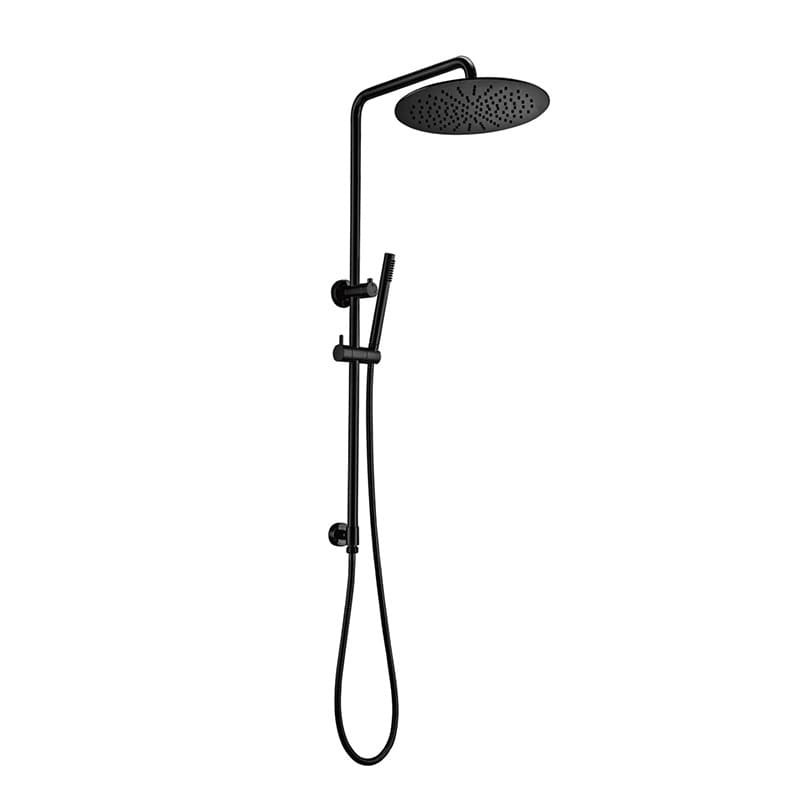 TP1900K CURO Round Multi function shower Rail Matt Black