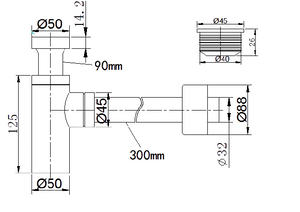 TP B/Trap32/40 BB BOTTLE TRAP IN BRUSHED BRASS