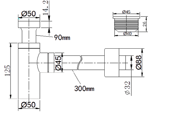 TP B/Trap32/40 GM BOTTLE TRAP IN GUN METAL