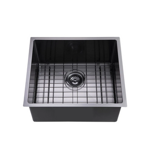 TWM1B 500*440*230MM GUN METAL GREY HAND-MADE SINGLE BOWL KITCHEN SINK(ROUND EDGES)