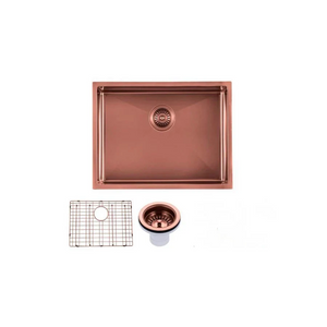 TWM10D-RG 600X450X300MM ROSE GOLD PVD 1.2MM HANDMADE TOP/UNDERMOUNT SINGLE BOWL