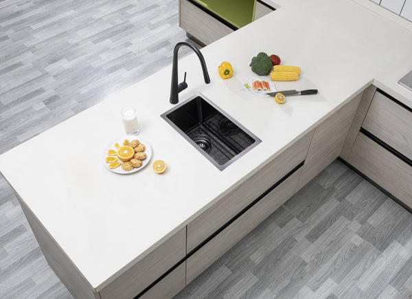 TSI Sinks TWM11B 250X450X215MM 1.2MM HANDMADE TOP/UNDERMOUNT SINGLE BOWL KITCHEN SINK