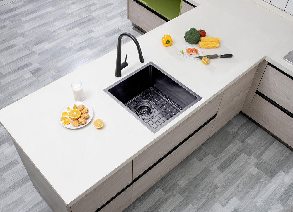 TWM12B 390X450X215MM 1.2MM HANDMADE TOP/UNDERMOUNT SINGLE BOWL KITCHEN SINK