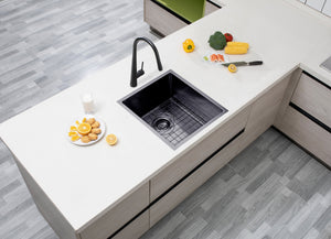 TSI Sinks TWM12B 390X450X215MM 1.2MM HANDMADE TOP/UNDERMOUNT SINGLE BOWL KITCHEN SINK