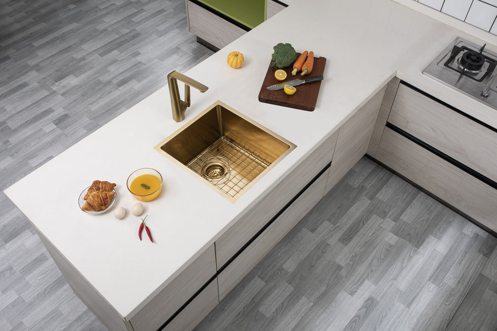 TWM12G 390X450X215MM 1.2MM HANDMADE TOP/UNDERMOUNT SINGLE BOWL KITCHEN SINK
