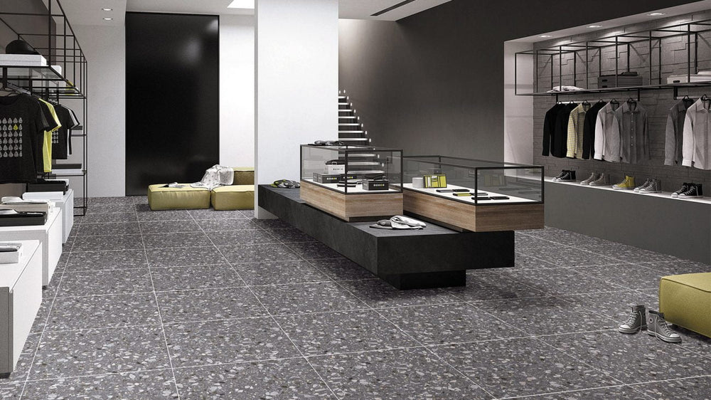 TER CHA60M SWC TERRAZZO CHARCOAL 600X600MM MATT R10