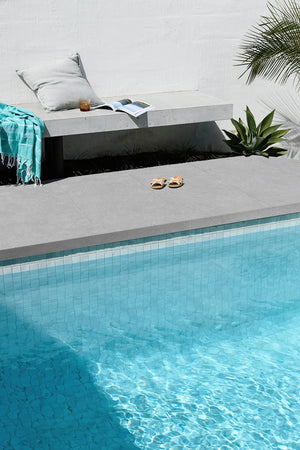 DSS Tile Terramix White External Drop Face Paver 400x600x80mm/ 20mm