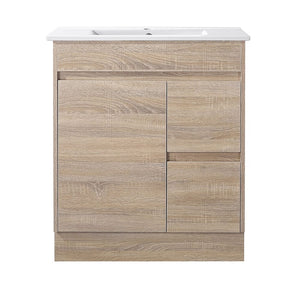 Avia Vanities Tobi Freestanding Vanity 750mm Prime Oak/Natural Timber Right/Left Drawers