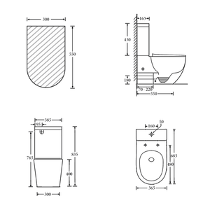 Noveen Toilets T6083 — TOULOUSE Tornado Toilet Suite