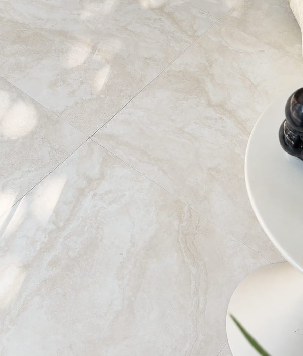 HF Tile Travertine Beige Matt Tile 600x600mm