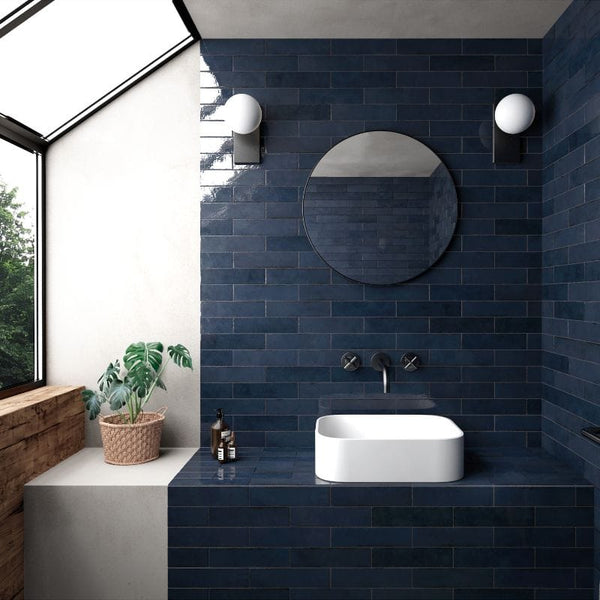 DSS Tile Tribeca Blue Note Gloss Subway Tile 60X246m