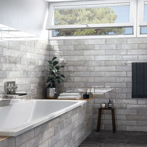 DSS Tile Tribeca Grey Whisper Gloss Subway Tile 60X246m