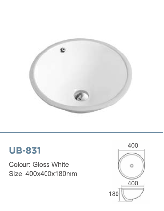 Avia Basins UB-831 Undermount Basin 385x385x185mm