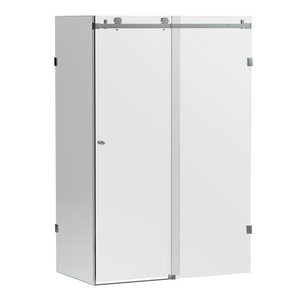 Violet 10 10mm Frameless Sliding Screen Front & Return V10-S / V10-S-R - Black