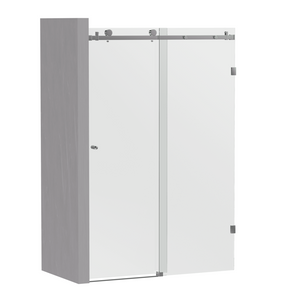 Violet 10 10mm Frameless Sliding Screen Front only V10-S - GunMetal