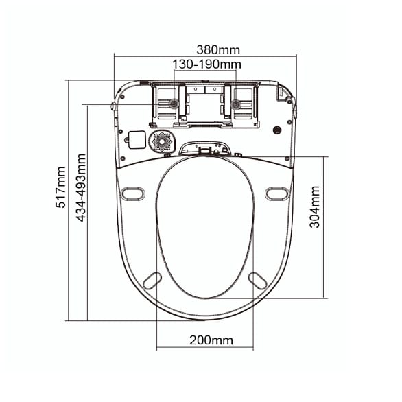 Noveen Toilets Bonn CleanSense Electronic Bidet Seat – V3203