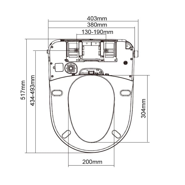 Noveen Toilets Fez CleanSense Electronic Bidet Seat – V3210