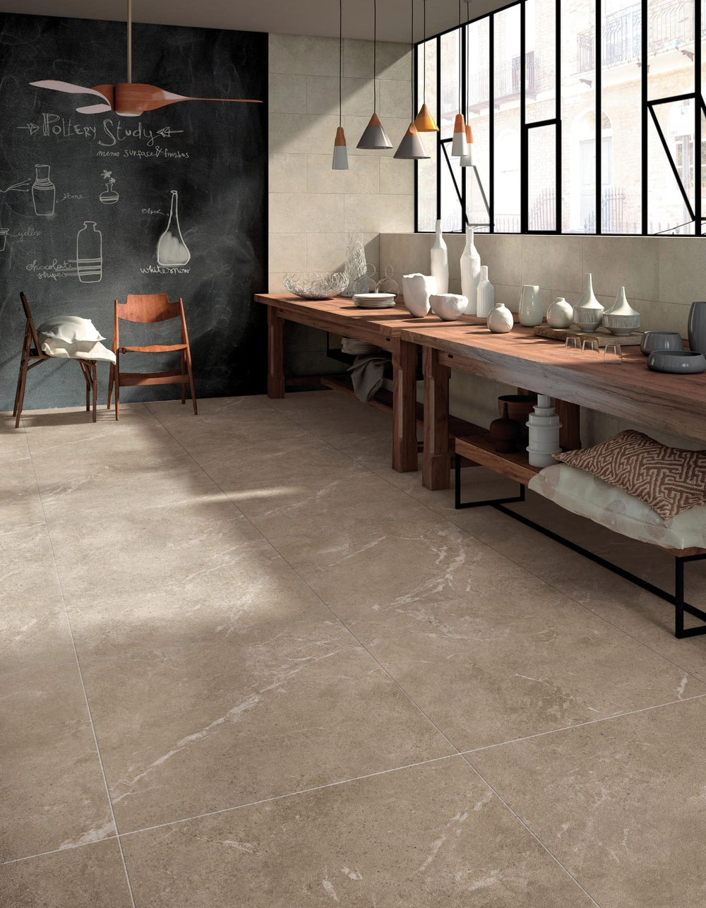 Vela Cream Matt P3 Stone Look Tile 600x600mm