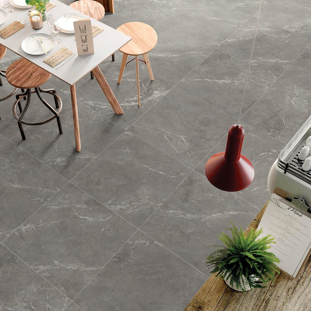 Vela Light Grey Matt P3 Stone Look Tile 600x600mm