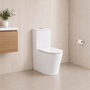 Noveen Toilets T6088RT-MW – VERA Tornado-Rimless Toilet Suite in Matt White