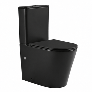 Noveen Toilets T6088RT-MB – VERA Tornado-Rimless Toilet Suite in Matt Black
