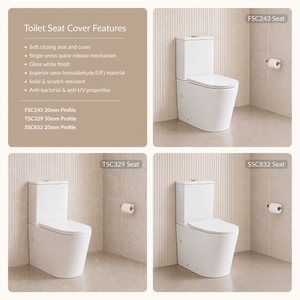 Noveen Toilets T6088RT – VERA Tornado-Rimless Toilet Suite