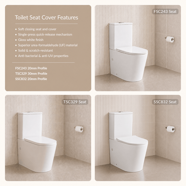 Noveen Toilets T6088RT – VERA Tornado-Rimless Toilet Suite