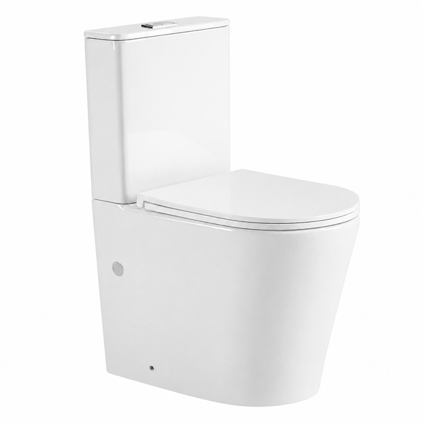 Noveen Toilets T6088RT-MW – VERA Tornado-Rimless Toilet Suite in Matt White