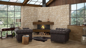 SWC Tile Vulcano Tiede Sand Structured Stone Look Tile 333x650mm