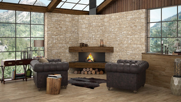 SWC Tile Vulcano Tiede Sand Structured Stone Look Tile 333x650mm