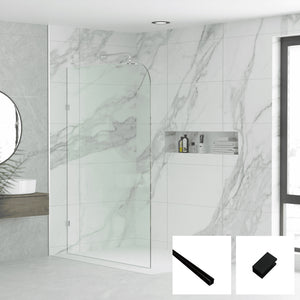 Milano Series Radius Walk In Panel M-R - Black